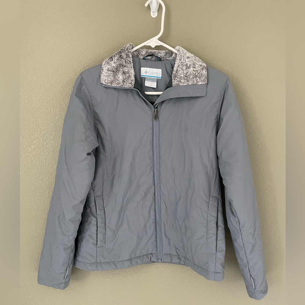 Columbia Blue Gray Full Zip Lightweight Jacket Size XS